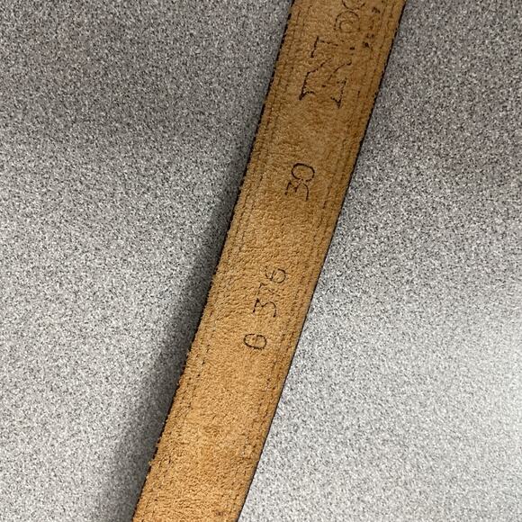 Nocona Belt Co Tan Leather Belt 30 Silver Aztec Buckle Western Cowgirl Cowboy - Picture 7 of 8